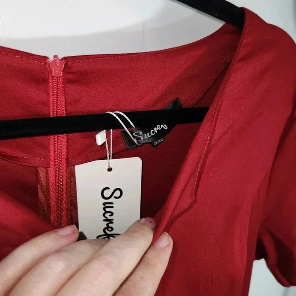 Sucrefas Dress Deck Of Cards Pin-up Red White Blue Poker Party XXL 12 - Picture 3 of 12